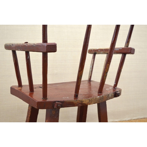 5 - 18TH-CENTURY WICKLOW ASH AND SYCAMORE HEDGE CHAIR