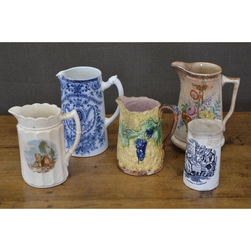 62 - COLLECTION OF 5 MILK PITCHERS