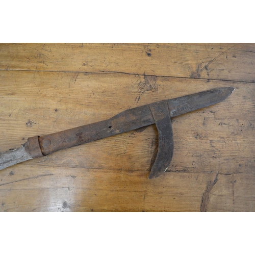 68 - EARLY FORGED IRON PIKE HEAD