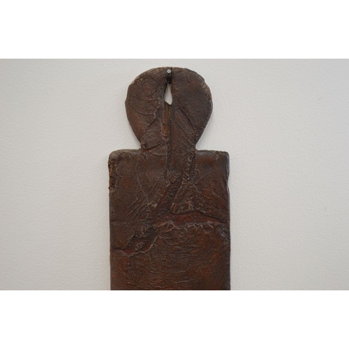 76 - 19TH-CENTURY PINE WALL HANGING SALT & CANDLE BOX