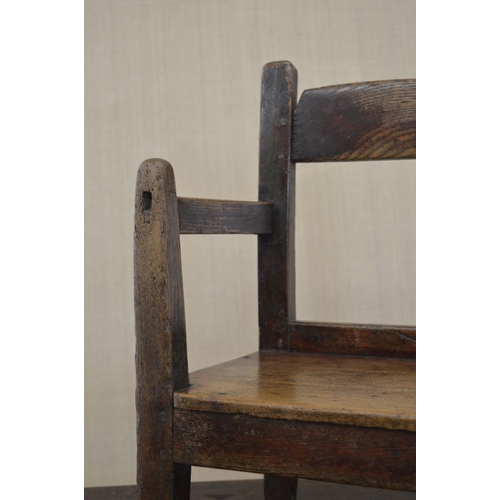 8 - 19TH-CENTURY IRISH ASH CHILD'S HEDGE CHAIR