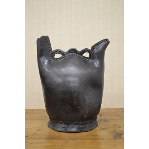 86 - RARE 18TH-CENTURY LEATHER DRINKING VESSEL