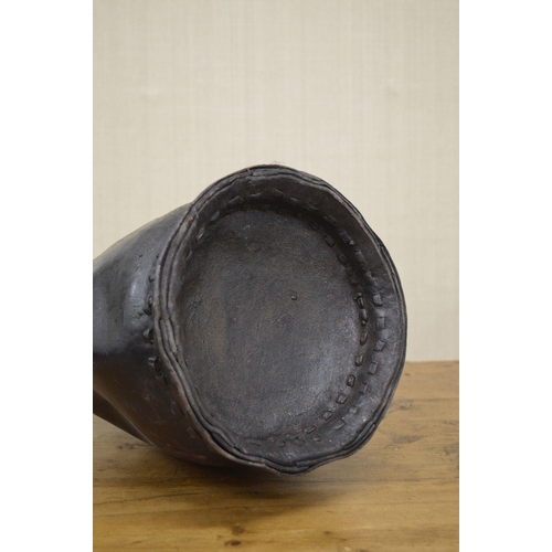 86 - RARE 18TH-CENTURY LEATHER DRINKING VESSEL