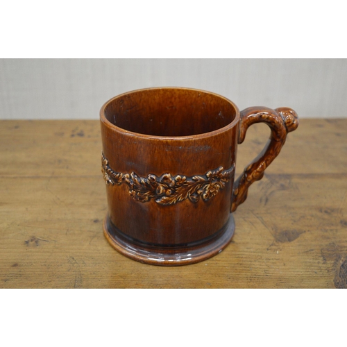 92 - LARGE GLAZED POTTERY MUG