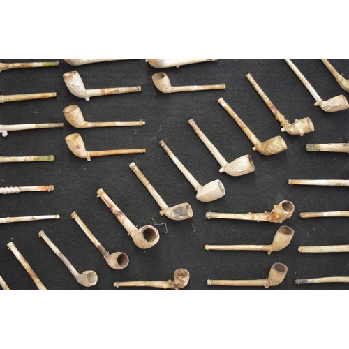 95 - COLLECTION OF 36 MOUNTED CLAY PIPES