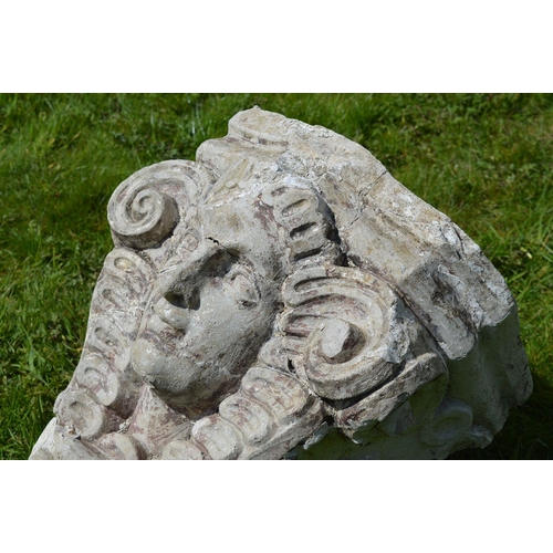 102 - SET OF 4 LIMESTONE CLASSICAL CAPITALS