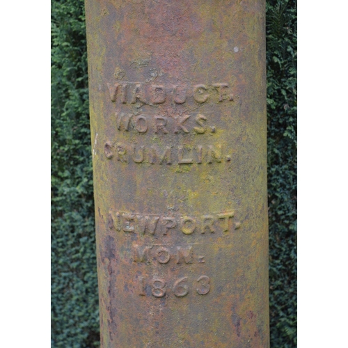 66 - PAIR OF 19TH-CENTURY SHIPYARD CAST IRON BOLLARDS