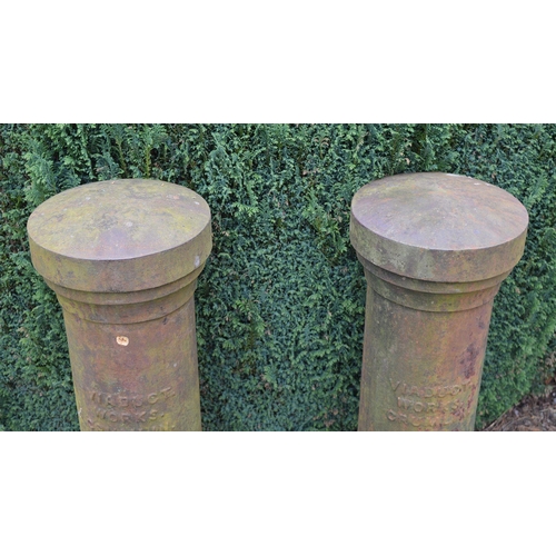 66 - PAIR OF 19TH-CENTURY SHIPYARD CAST IRON BOLLARDS