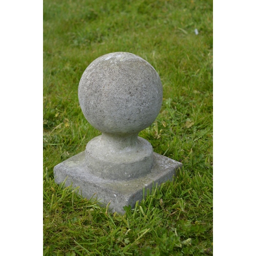 72 - LOT OF 10 MOULDED STONE FINIALS