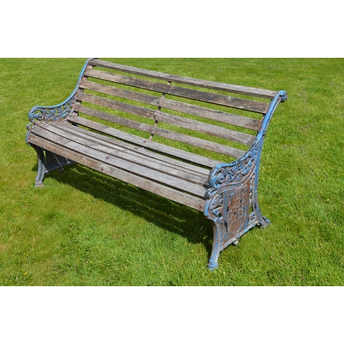 84 - 19TH-CENTURY DUBLIN CAST IRON PARK BENCH