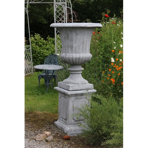 95 - PAIR OF LARGE ITALIANATE STONE ESTATE URNS