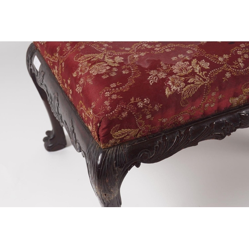 DUBLIN CARVED MAHOGANY STOOL