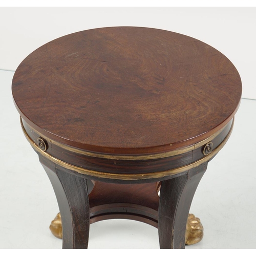 118 - REGENCY GRAINED ROSEWOOD & PARCEL-GILT STOOL