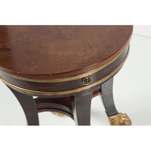 118 - REGENCY GRAINED ROSEWOOD & PARCEL-GILT STOOL