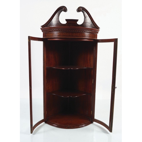 139 - EDWARDIAN PERIOD MAHOGANY & MARQUETRY CABINET