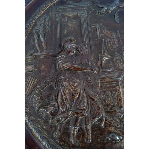 179 - 19TH-CENTURY CAST IRON CLASSICAL THEMED PLAQUE