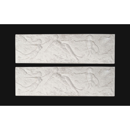 186 - PAIR OF NEO-CLASSICAL PLASTER PLAQUES