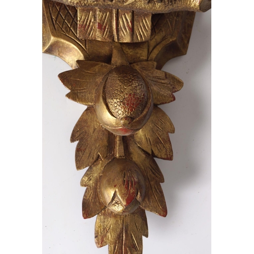 213 - 19TH-CENTURY CARVED GILT WOOD BRACKET