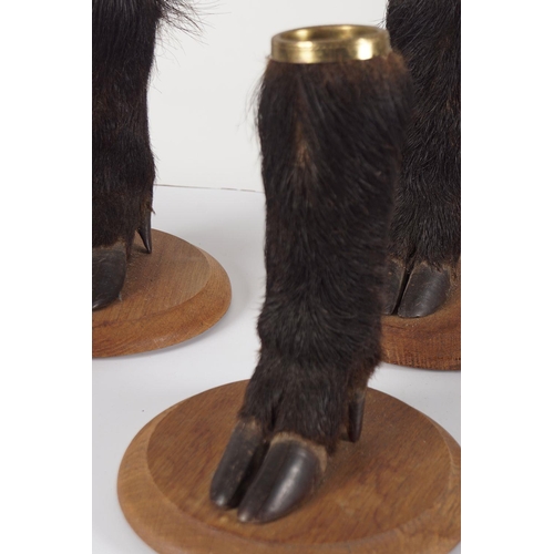 228 - SET OF 4 HOOF-STEMMED VASES