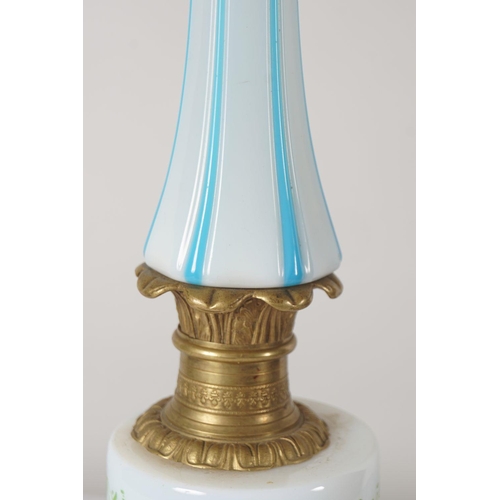 234 - ORMOLU & GLASS STEMMED TABLE LAMP