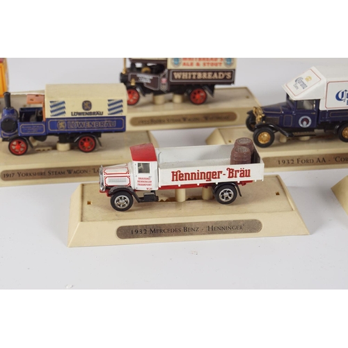 240 - GROUP OF 6 VINTAGE BEER ADVERTISEMENT TRUCKS