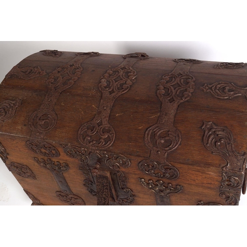 244 - 18TH-CENTURY OAK METAL BOUND SEA CHEST