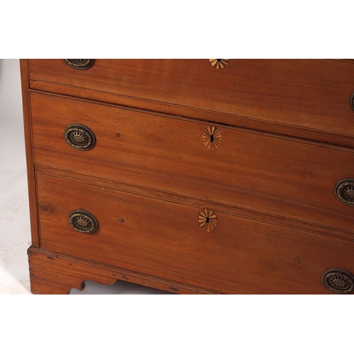 247 - GEORGE III PERIOD MAHOGANY AND INLAID CHEST