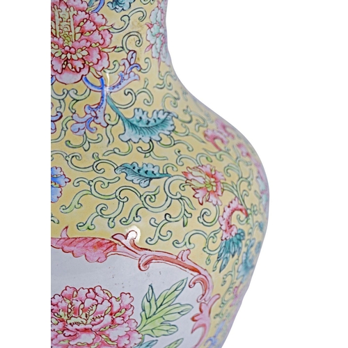 252 - CHINESE QING ENAMELLED VASE