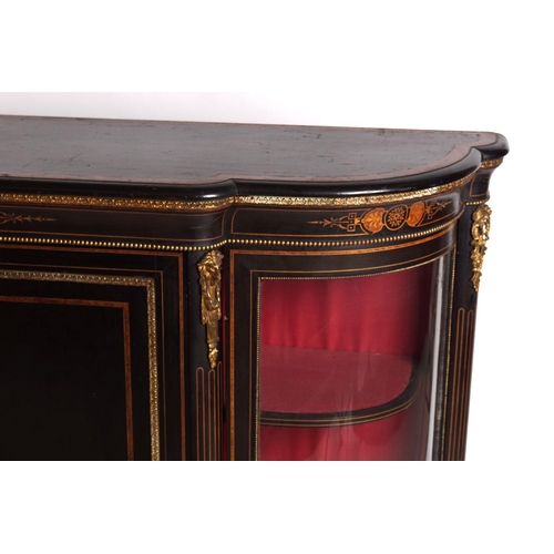 259 - 19TH-CENTURY EBONY AND INLAID SIDE CABINET