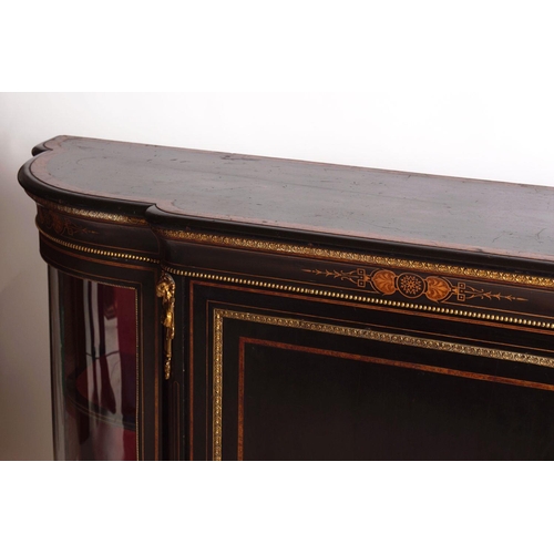 259 - 19TH-CENTURY EBONY AND INLAID SIDE CABINET