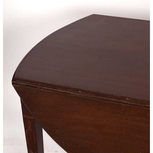 271 - GEORGE III MAHOGANY AND INLAID PEMBROKE TABLE