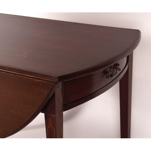 271 - GEORGE III MAHOGANY AND INLAID PEMBROKE TABLE