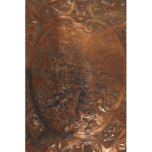 275 - 19TH-CENTURY COPPER ARMORIAL SHIELD