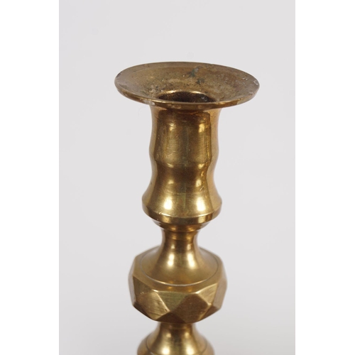 296 - PAIR OF GEORGIAN BRASS CANDLESTICKS