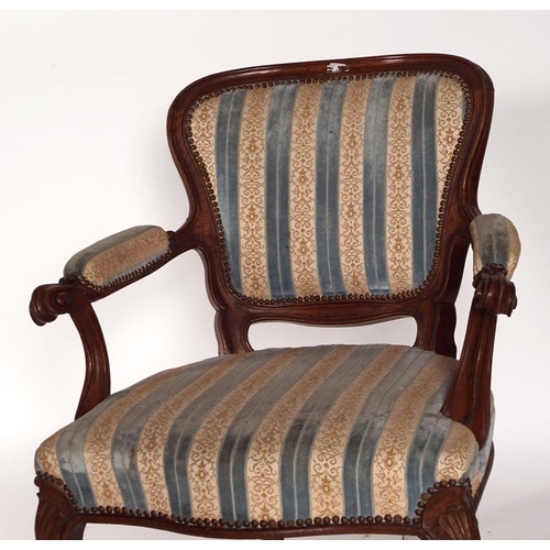 304 - PAIR 19TH-CENTURY LIBRARY CHAIRS