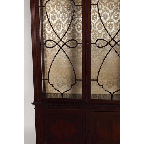 307 - EDWARDIAN MAHOGANY DISPLAY CABINET