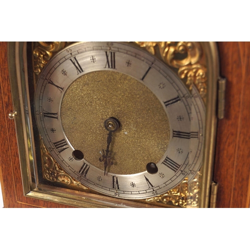 321 - 19TH-CENTURY ROSEWOOD & INLAID CASED MANTEL CLOCK