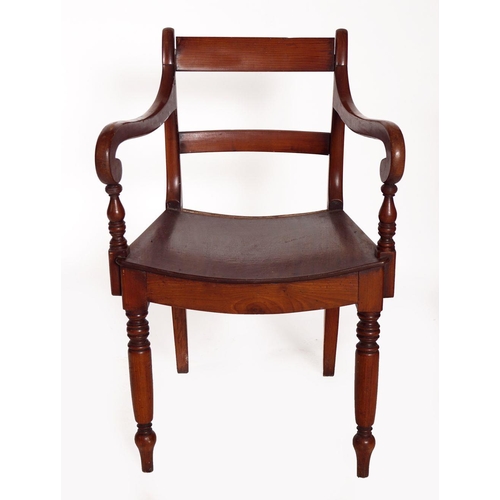 322 - REGENCY MAHOGANY DESK CHAIR