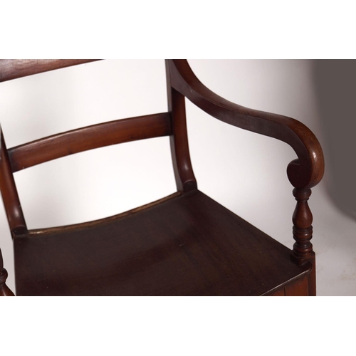 322 - REGENCY MAHOGANY DESK CHAIR