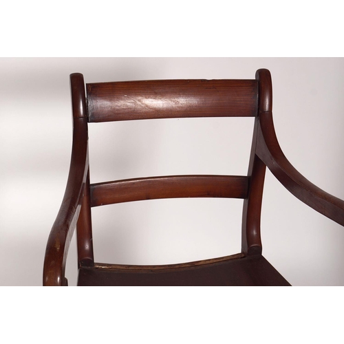 322 - REGENCY MAHOGANY DESK CHAIR