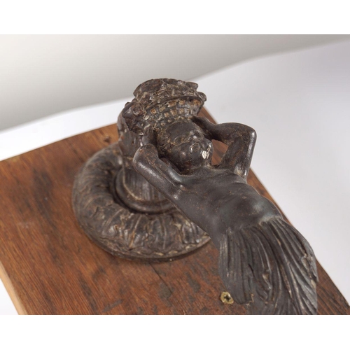 327 - 18TH-CENTURY CAST IRON DOOR KNOCKER