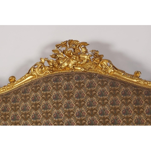 328 - LARGE 19TH-CENTURY CARVED GILTWOOD SETTEE