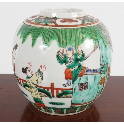 329 - CHINESE FAMILLE VERTE JAR