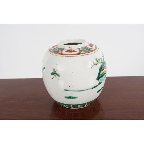 329 - CHINESE FAMILLE VERTE JAR