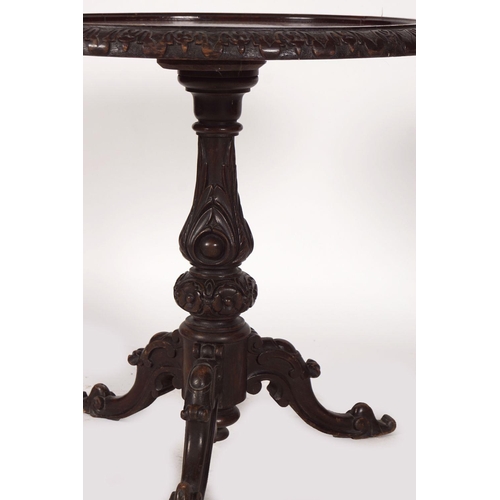 340 - 19TH-CENTURY CARVED OAK TABLE