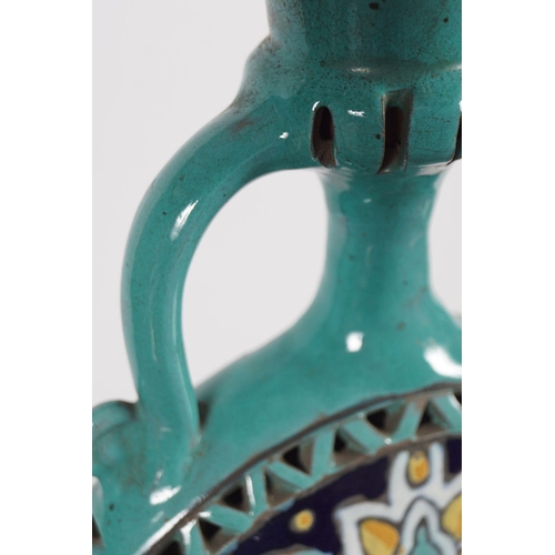 344 - PORTUGUESE POLYCHROME MOON FLASK