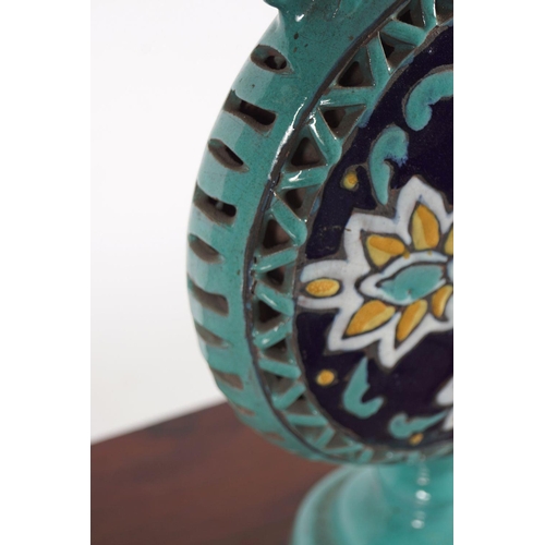 344 - PORTUGUESE POLYCHROME MOON FLASK