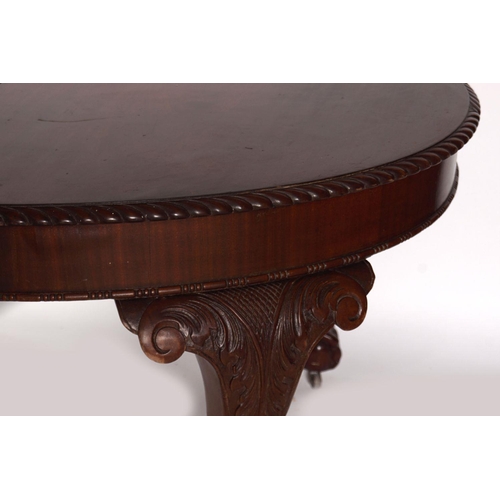 349 - EDWARDIAN CHIPPENDALE DINING TABLE