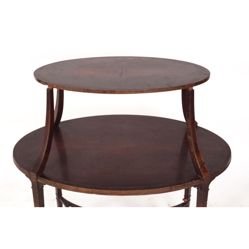 358 - EDWARDIAN MAHOGANY TEA TABLE