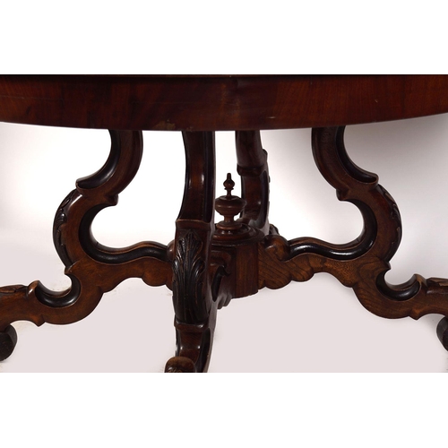 367 - 19TH-CENTURY MAHOGANY LIBRARY TABLE